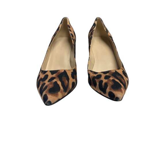 Mob wife Leopard Print Pointed Toe Block Heel Pumps By Marc Fisher - Picture 1 of 11